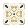 STC Stickers Muraux 6 Stickers Carreaux De Ciment Beige Or Et Bleu 15x15cm