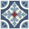 Somagic Stickers Muraux 6 Stickers Carreaux De Ciment Bleu 15x15cm