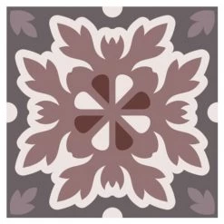 STC Stickers Muraux 6 Stickers Carreaux De Ciment Marron 15x15cm