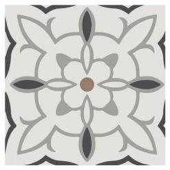 STC Stickers Muraux 6 Stickers Carreaux De Ciment Taupe 15 X 15 Cm