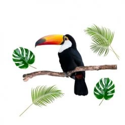 STC Stickers Muraux Adhésif Décoratif Mural Toucan 77,3x65,6cm