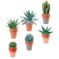 STC Stickers Muraux Autocollant Mural Pots De Plantes 73,5x20cm