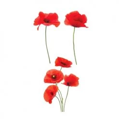 STC Stickers Muraux Autocollant Pour Vitres Coquelicots 44,5x51cm