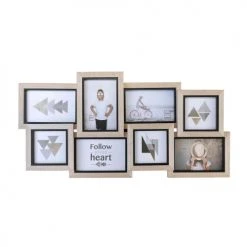 EMDE Cadres Et Albums Photos Cadre Multivues Liserés 8 Photos En Bois Noir