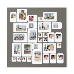 Presse Citron Cadres Et Albums Photos Cadre Photo Design Pêle Mêle Gris 69x69cm -Papiers peints Soldes cadre photo design pele mele gris 69x69cm 3