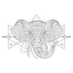 STC Stickers Muraux Décoration Adhésive Murale éléphant 50x70cm