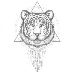 STC Stickers Muraux Décoration Adhésive Murale Tigre 50x70cm