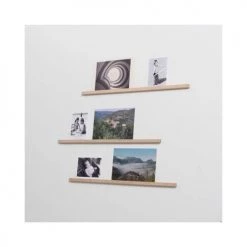 PA Design Cadres Et Albums Photos Lot De 3 Porte-photos Baguettes 38cm Bois Naturel
