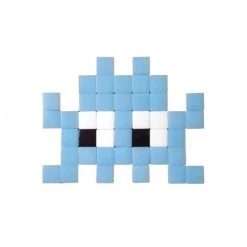 Fenel & Arno Stickers Muraux Mosaïque Invaders En Verre Bleu