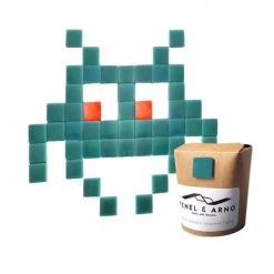 Fenel & Arno Stickers Muraux Mosaïque Invaders En Verre Bleu Turquoise -Papiers peints Soldes mosaique invaders en verre bleu turquoise 5