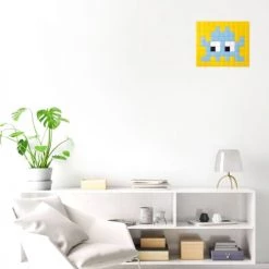 Fenel & Arno Stickers Muraux Mosaïque Invaders En Verre Jaune -Papiers peints Soldes mosaique invaders en verre jaune 2