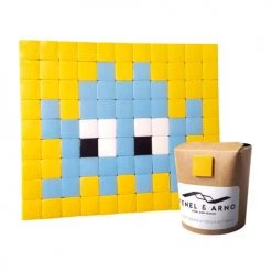 Fenel & Arno Stickers Muraux Mosaïque Invaders En Verre Jaune -Papiers peints Soldes mosaique invaders en verre jaune 3