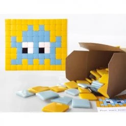 Fenel & Arno Stickers Muraux Mosaïque Invaders En Verre Jaune -Papiers peints Soldes mosaique invaders en verre jaune 5