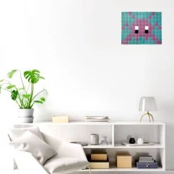 Fenel & Arno Stickers Muraux Mosaïque Invaders En Verre Prune -Papiers peints Soldes mosaique invaders en verre prune 2