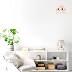 Fenel & Arno Stickers Muraux Mosaïque Invaders En Verre Rose -Papiers peints Soldes mosaique invaders en verre rose 12