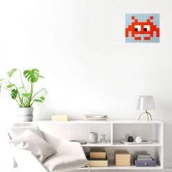 Fenel & Arno Stickers Muraux Mosaïque Invaders En Verre Rouge -Papiers peints Soldes mosaique invaders en verre rouge 2