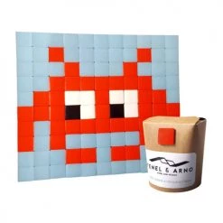 Fenel & Arno Stickers Muraux Mosaïque Invaders En Verre Rouge -Papiers peints Soldes mosaique invaders en verre rouge 3