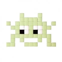 Fenel & Arno Stickers Muraux Mosaïque Invaders En Verre Vert Clair
