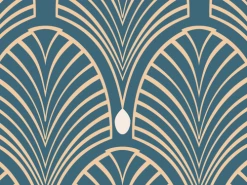 Le Grand Cirque Papiers Peints Papier Peint Adhésif Gatsby Bleu Orage 80cmx2m50 -Papiers peints Soldes papier peint adhesif gatsby bleu orage 80cmx2m50