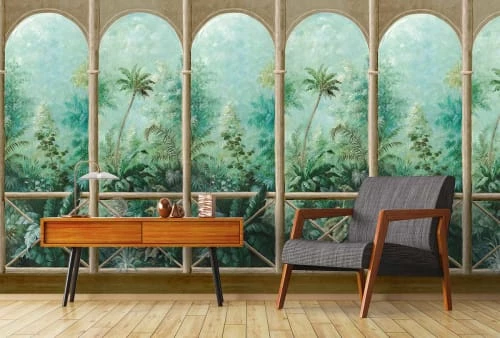 Hexoa Papiers Peints Papier Peint Balcon Sur Jungle 53x840cm 3 Hexoa Papiers Peints Papier Peint Balcon Sur Jungle 53x840cm