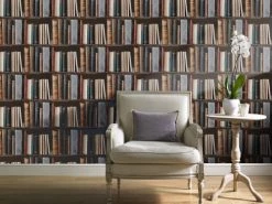 Hexoa Papiers Peints Papier Peint Bibliothèque 53x840cm