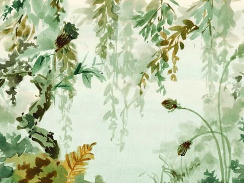 Hexoa Papiers Peints Papier Peint Effet Aquarelle Jungle 53x840cm 4 Hexoa Papiers Peints Papier Peint Effet Aquarelle Jungle 53x840cm – Image 2