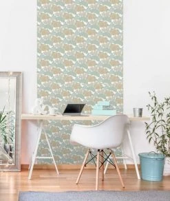 Hexoa Papiers Peints Papier Peint Enfant Buissons Et Nuages 53x1000cm