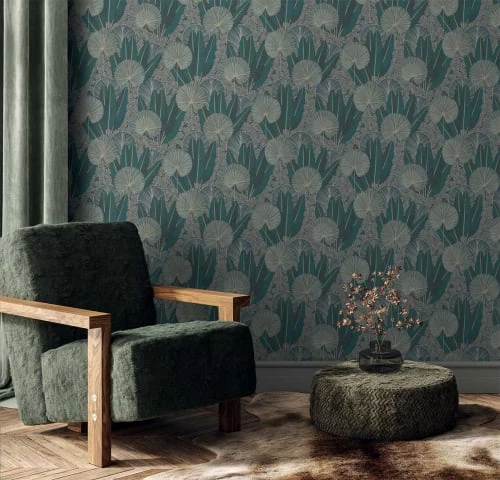 Hexoa Papiers Peints Papier Peint éventail Deep Green 53x1000cm 3 Hexoa Papiers Peints Papier Peint éventail Deep Green 53x1000cm