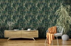 Hexoa Papiers Peints Papier Peint Exotique Palmeraie Verte 53x1000cm