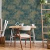 Hexoa Papiers Peints Papier Peint Exotique Toile De Jouy Bleue 53x1000cm -Papiers peints Soldes papier peint exotique toile de jouy bleue 53x1000cm