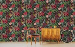 Hexoa Papiers Peints Papier Peint Fleurs Et Animaux 53x1000cm