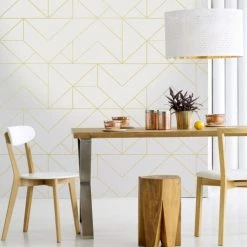 Superfresco Easy Papiers Peints Papier Peint Géo Linéaire Or 1005x52cm