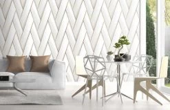 Hexoa Papiers Peints Papier Peint Géométrique Art Doré 53x1000cm