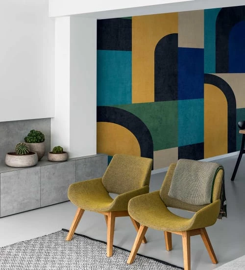 Hexoa Papiers Peints Papier Peint Graphique Blue Block 53x840cm 3 Hexoa Papiers Peints Papier Peint Graphique Blue Block 53x840cm