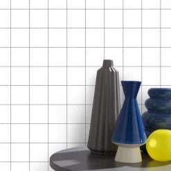 Superfresco Easy Papiers Peints Papier Peint Intissé Carreaux Blanc Noir 1005x52cm