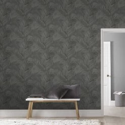 Superfresco Easy Papiers Peints Papier Peint Intissé Feuilles D'été Gris 1005x52cm