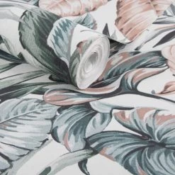 Boutique Papiers Peints Papier Peint Intissé Feuilles Exotiques Gris Et Rose 1005x52cm -Papiers peints Soldes papier peint intisse feuilles exotiques gris et rose 1005x52cm 3