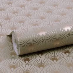 Superfresco Easy Papiers Peints Papier Peint Intissé Gatsby Art Déco écailles Beige Or 1005x52cm -Papiers peints Soldes papier peint intisse gatsby art deco ecailles beige or 1005x52cm 3