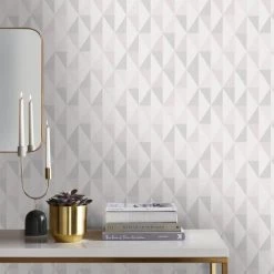 Superfresco Easy Papiers Peints Papier Peint Intissé Geo Losanges Lin Rose 1005x52cm