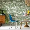 Julien MacDonald Papiers Peints Papier Peint Intissé Honolulu Vinyle Vert Blanc 1005x52cm -Papiers peints Soldes papier peint intisse honolulu vinyle vert blanc 1005x52cm