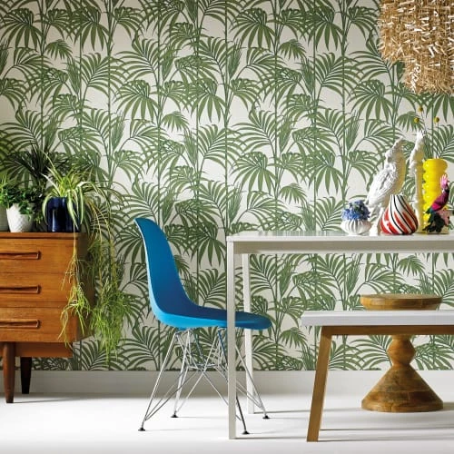 Julien MacDonald Papiers Peints Papier Peint Intissé Honolulu Vinyle Vert Blanc 1005x52cm 3 Julien MacDonald Papiers Peints Papier Peint Intissé Honolulu Vinyle Vert Blanc 1005x52cm