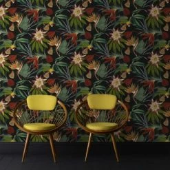 Superfresco Easy Papiers Peints Papier Peint Intissé Perroquet Noir 1005x52cm