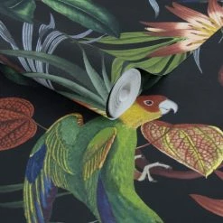 Superfresco Easy Papiers Peints Papier Peint Intissé Perroquet Noir 1005x52cm -Papiers peints Soldes papier peint intisse perroquet noir 1005x52cm 3