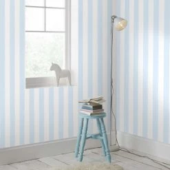 Superfresco Easy Papiers Peints Papier Peint Intissé Rayures Bleu, Blanc 1005 X 52cm