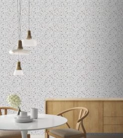 Superfresco Easy Papiers Peints Papier Peint Intissé Terrazzo Naturel Multicolore Blanc 1005x52cm
