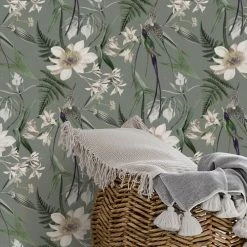 Superfresco Easy Papiers Peints Papier Peint Jardins De Paradis Gris 1005x52cm