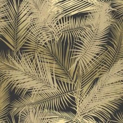 Hexoa Papiers Peints Papier Peint Jungle Bambous Dorés 53x1000cm -Papiers peints Soldes papier peint jungle bambous dores 53x1000cm 1