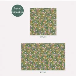 Yeda Design Papiers Peints Papier Peint Motifs Fleuris Blanc Vert 255x260cm -Papiers peints Soldes papier peint motifs fleuris blanc vert 255x260cm 2