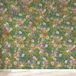 Yeda Design Papiers Peints Papier Peint Motifs Fleuris Blanc Vert 255x260cm