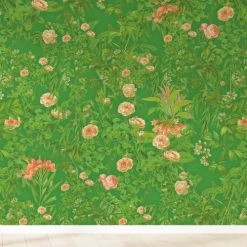 Yeda Design Papiers Peints Papier Peint Motifs Fleurs Rose Vert 425x260cm